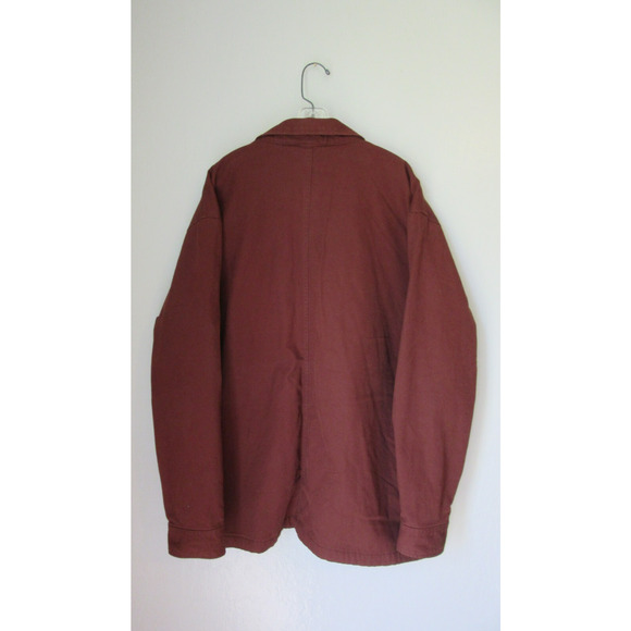 CARTHARTT Rust Flannel Lined 2XL Long Sleeve Snap Closure Pockets Collar Jacket - Picture 6 of 7